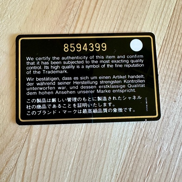 Chanel Bi fold Wallet with Authenticity Card - Picture 2 of 8